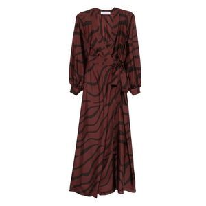 Raquel Diniz Women Zebra-Print Wrap Dress